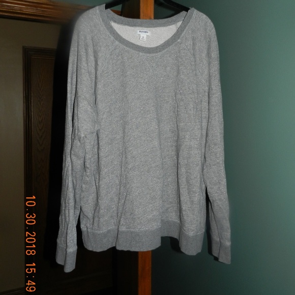 Women's Old Navy Grey Sparkle Sweatshirt - Picture 1 of 3